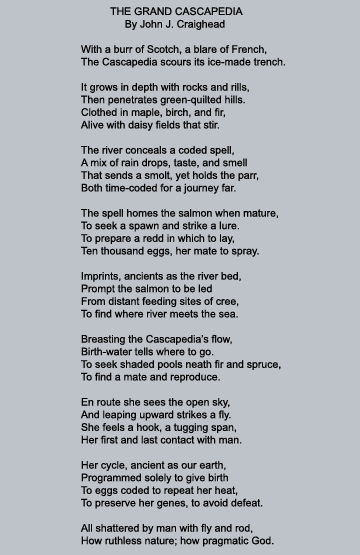 The Cascapedia River. Poem by John J. Craighead